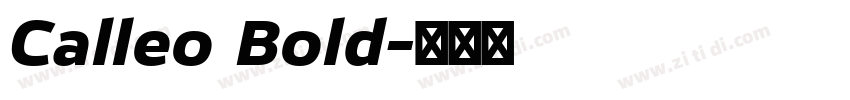 Calleo Bold字体转换